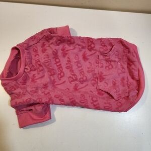 Barbie Forever 21 Pink Dog Sweater size M